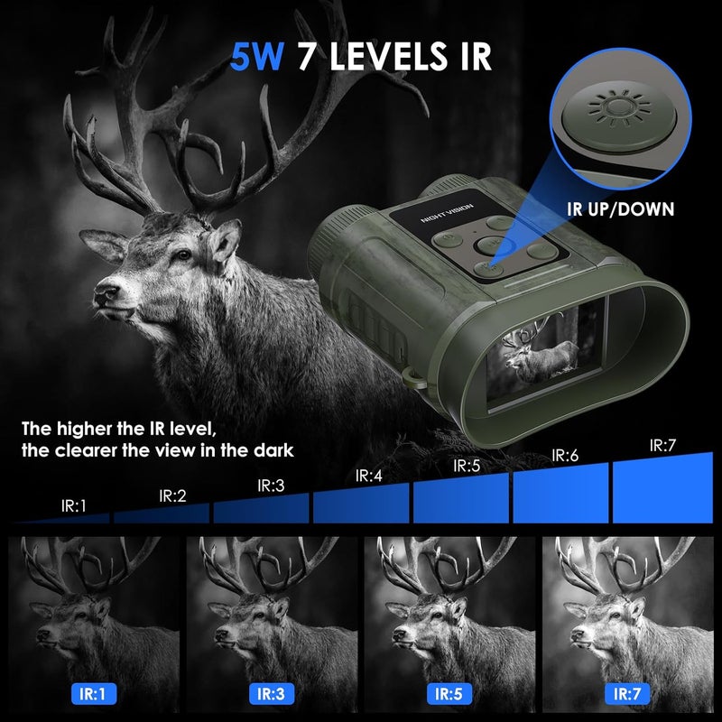 Tizycod Valentines Day Gifts for Him,Night Vision Goggles,Compact Night Vision Binoculars,32GB Card Included, Photo/Video Capture,Outdoor Tools for Education, Wildlife Watching,Gifts for Boy,Men,Father - Image 3